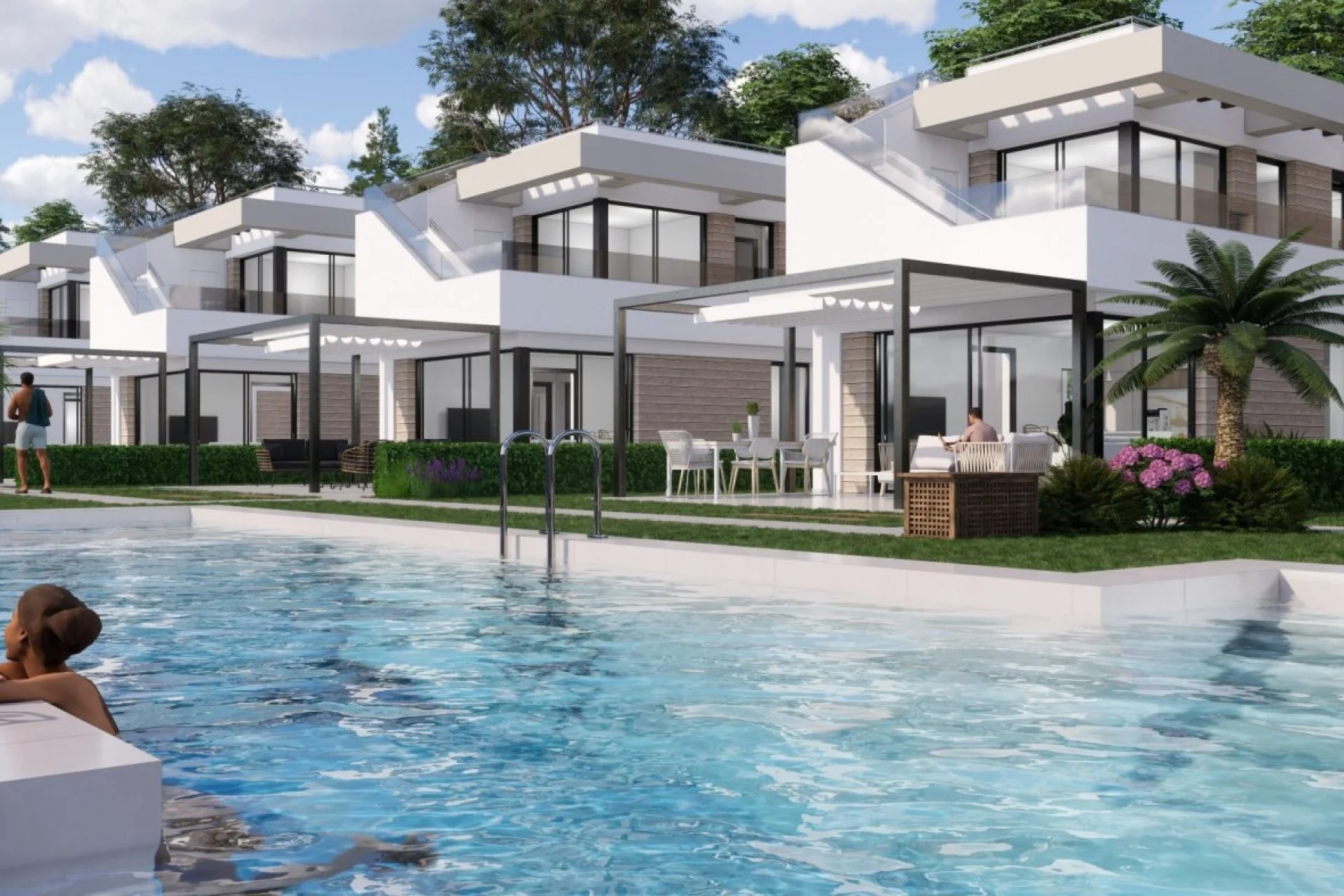 VILLAS DE OBRA NUEVA EN PILAR DE LA HORADADA JUNTO AL CAMPO DE GOLF